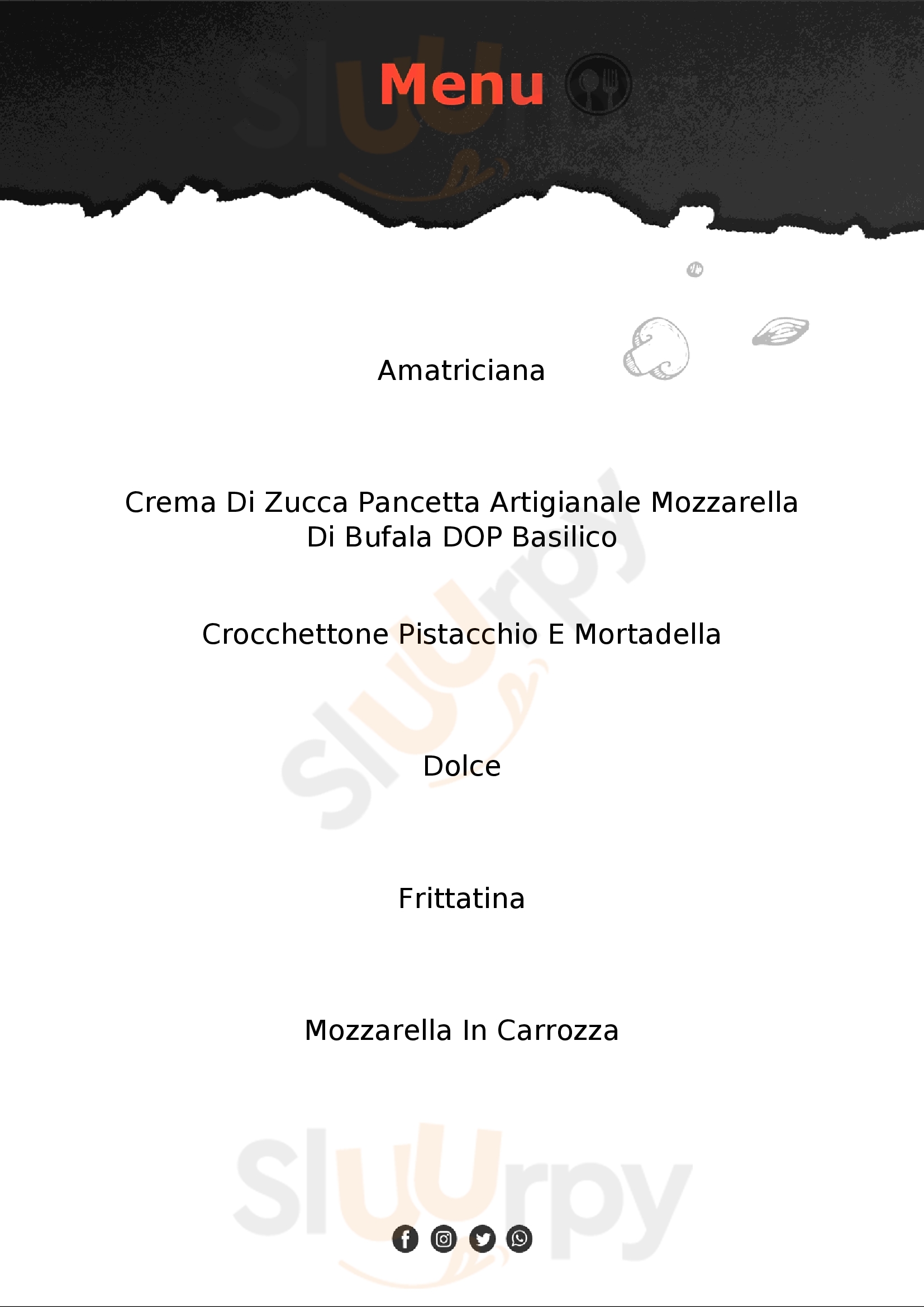 Pizzeria Basilicos Minturno menù 1 pagina