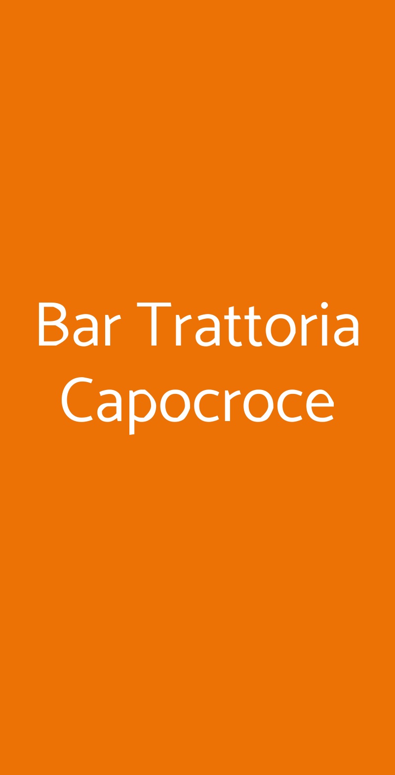 Bar Trattoria Capocroce Forano menù 1 pagina