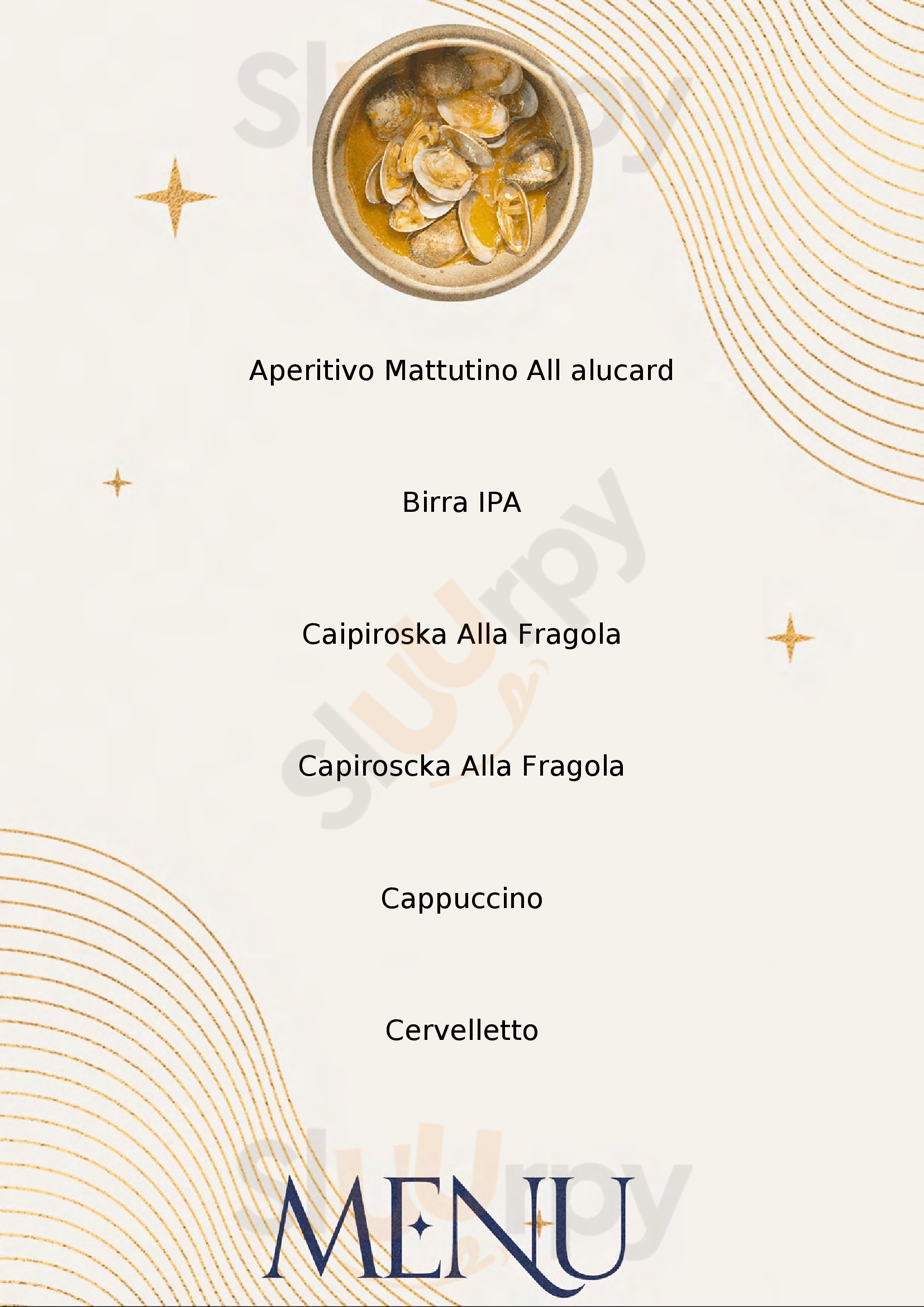 Alucard Cafe Fiamignano menù 1 pagina