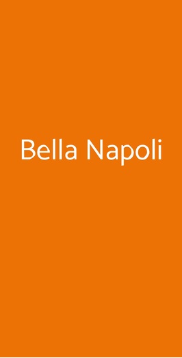 Bella Napoli, La Spezia menu