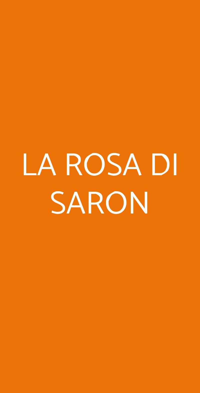 LA ROSA DI SARON Palermo menù 1 pagina