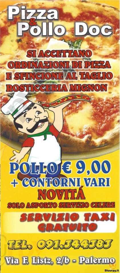 PIZZA E POLLO DOC Palermo menù 1 pagina