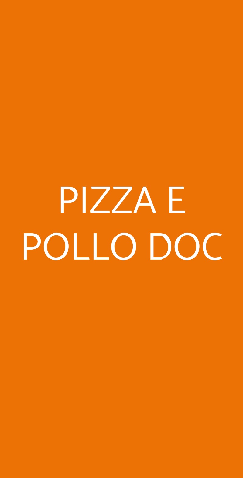 PIZZA E POLLO DOC Palermo menù 1 pagina