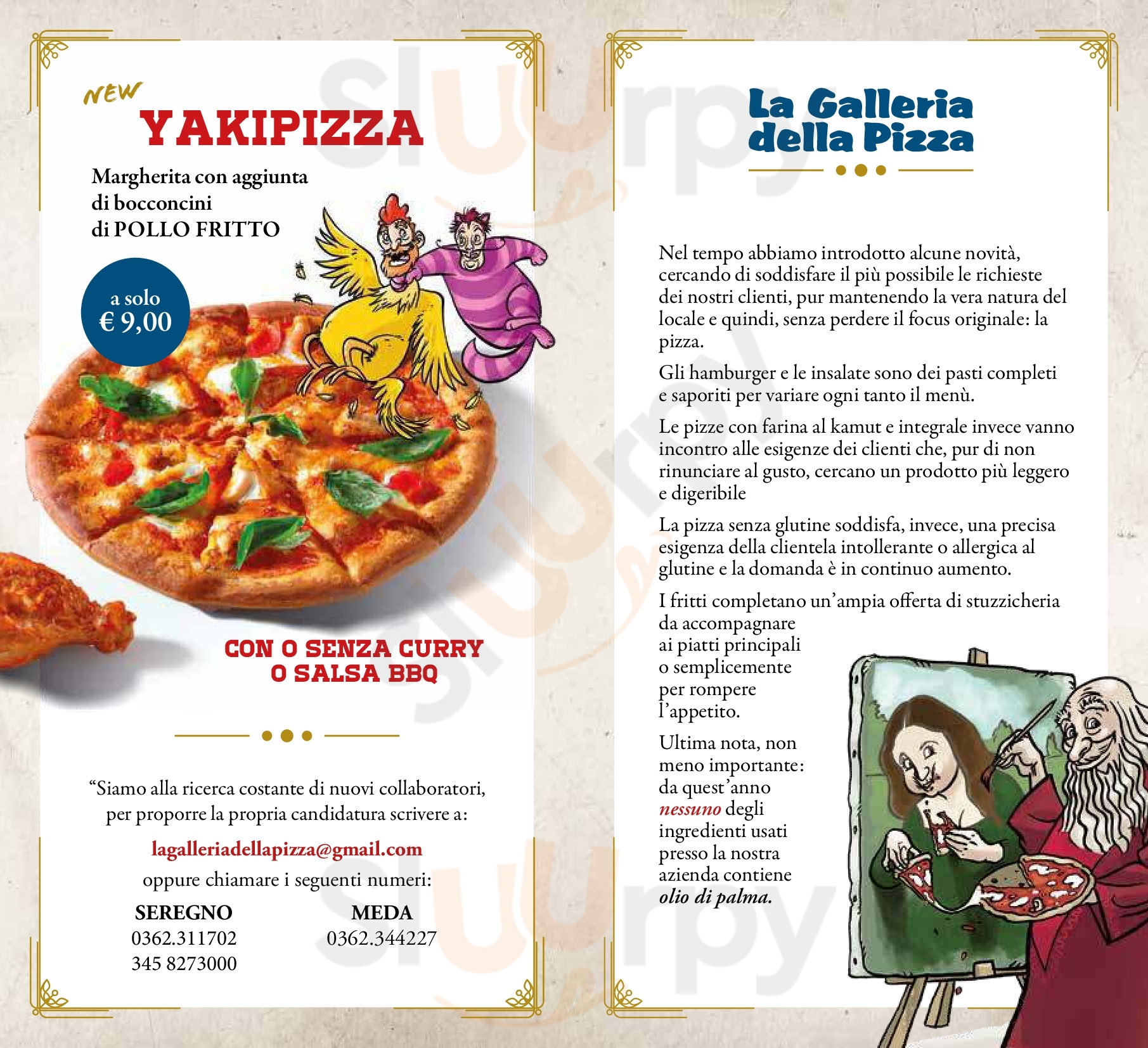 Pizzeria La Galleria della Pizza Meda menù 1 pagina