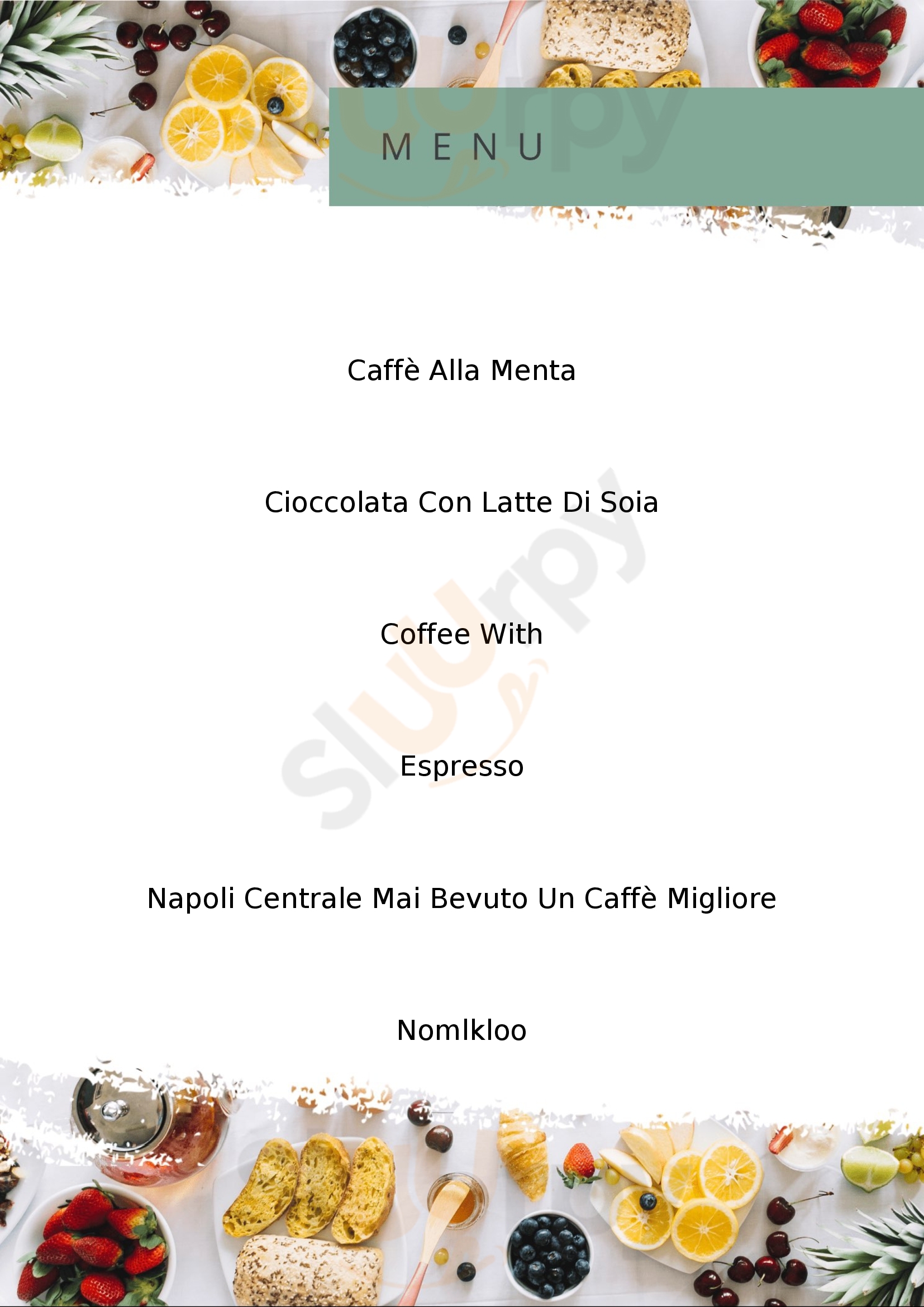 Cafe Pigafetta Vicenza menù 1 pagina