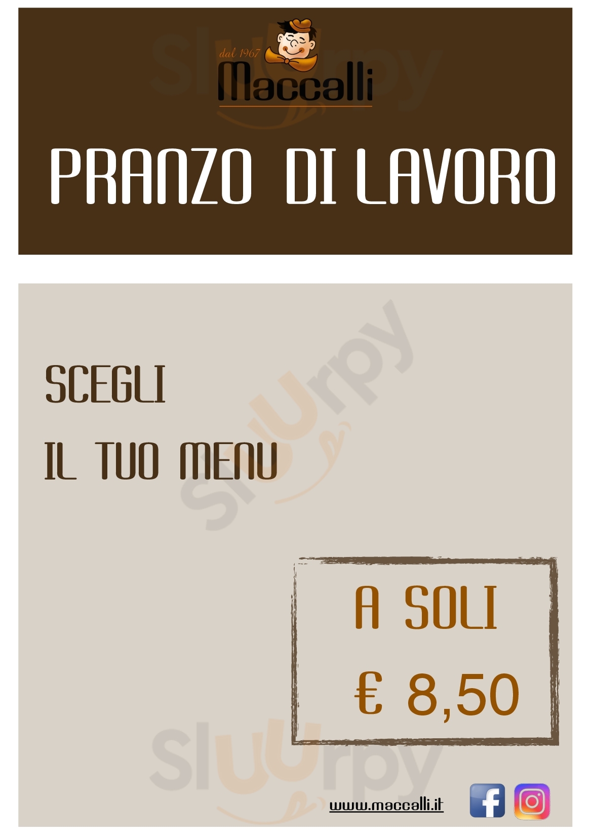 Maccalli Pane & Dolci Caravaggio menù 1 pagina