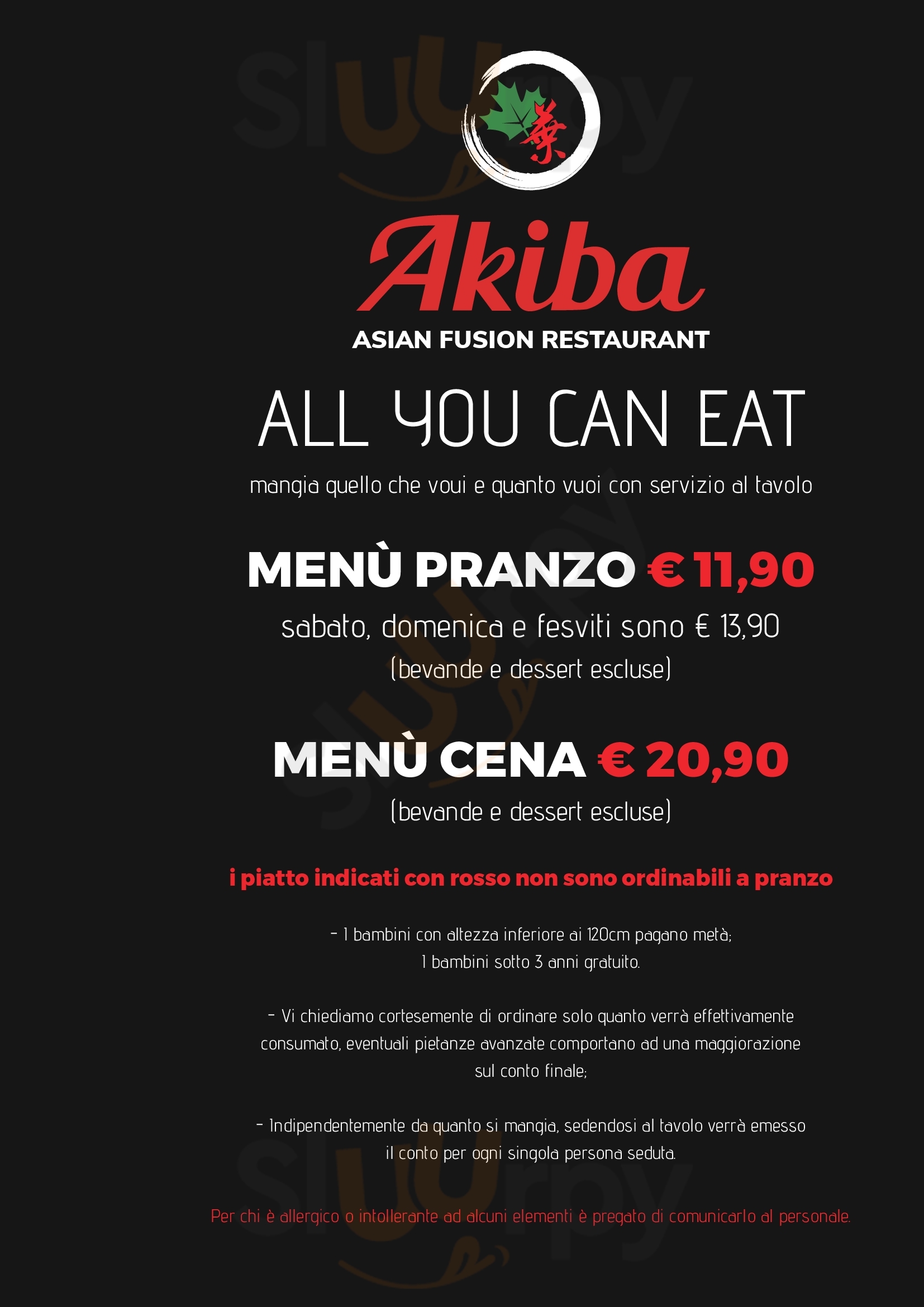 Akiba Asian Fusion Japanese Restaurant Codogno menù 1 pagina