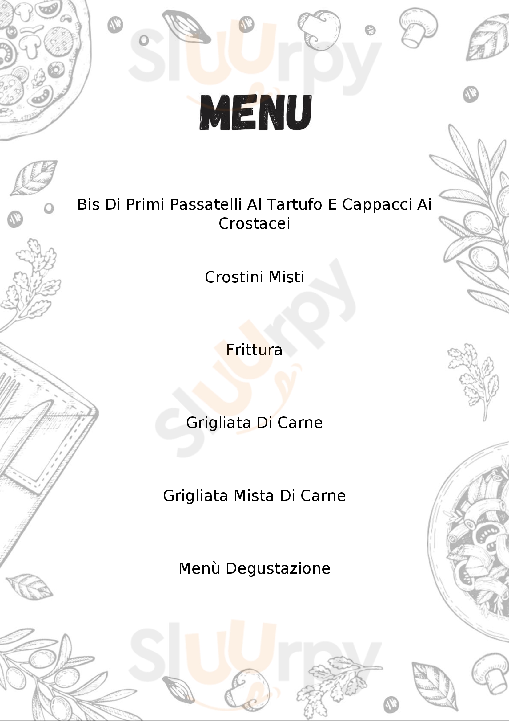 Trattoria La Casetta Novafeltria menù 1 pagina