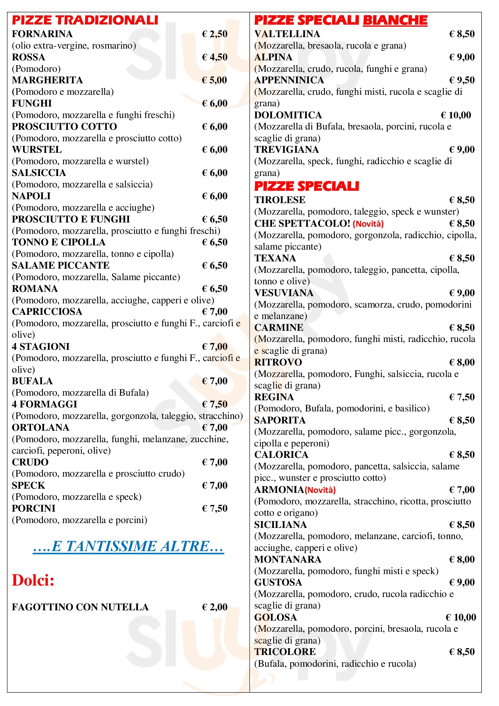 Pizzeria Da Carmine Gambettola menù 1 pagina