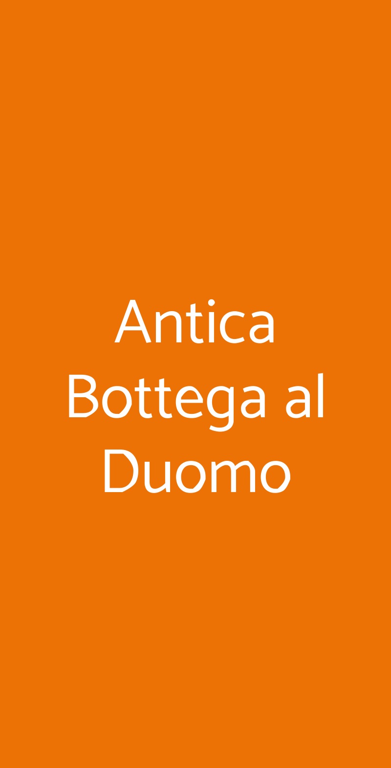 Antica Bottega al Duomo Orvieto menù 1 pagina