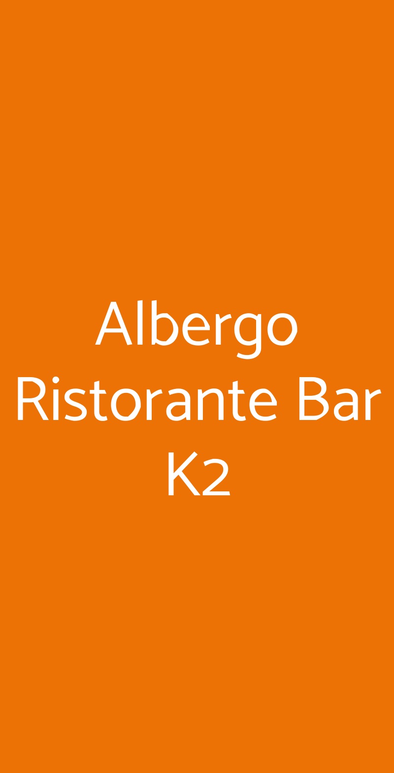 Albergo Ristorante Bar K2 Roana menù 1 pagina