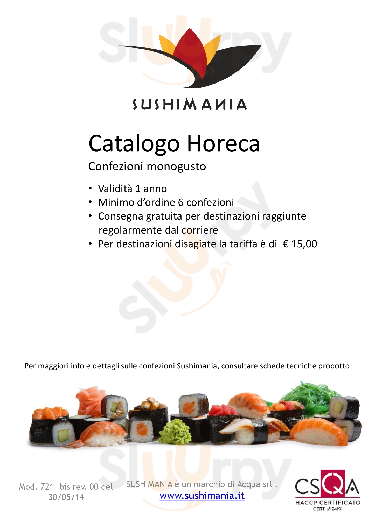 Sushimania Quartucciu menù 1 pagina