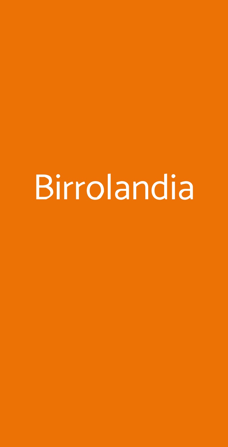 Birrolandia Padova menù 1 pagina