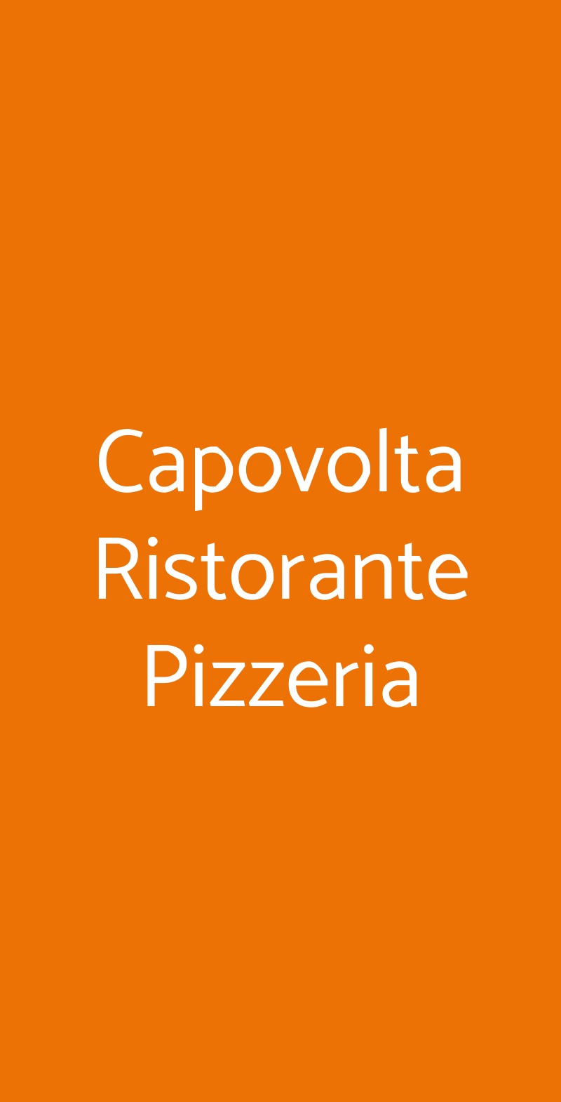 Capovolta Ristorante Pizzeria Padova menù 1 pagina