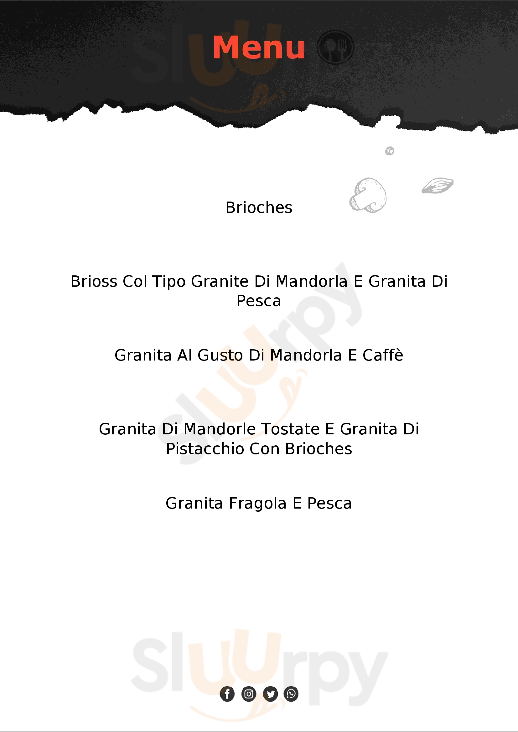 Bar Forzisi Fiumefreddo di Sicilia menù 1 pagina