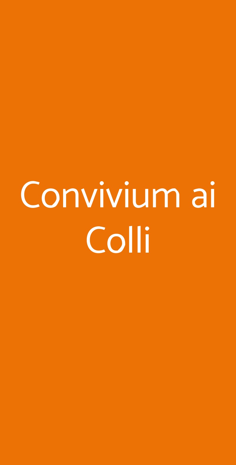 Convivium ai Colli Galzignano Terme menù 1 pagina
