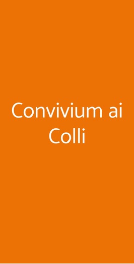 Convivium Ai Colli, Galzignano Terme