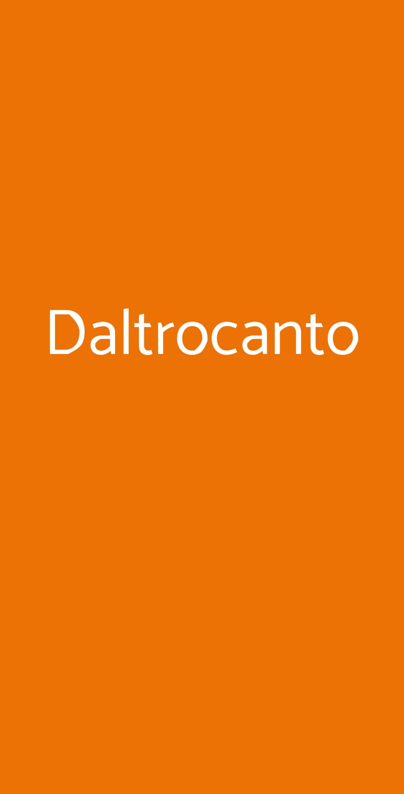 Daltrocanto Padova menù 1 pagina