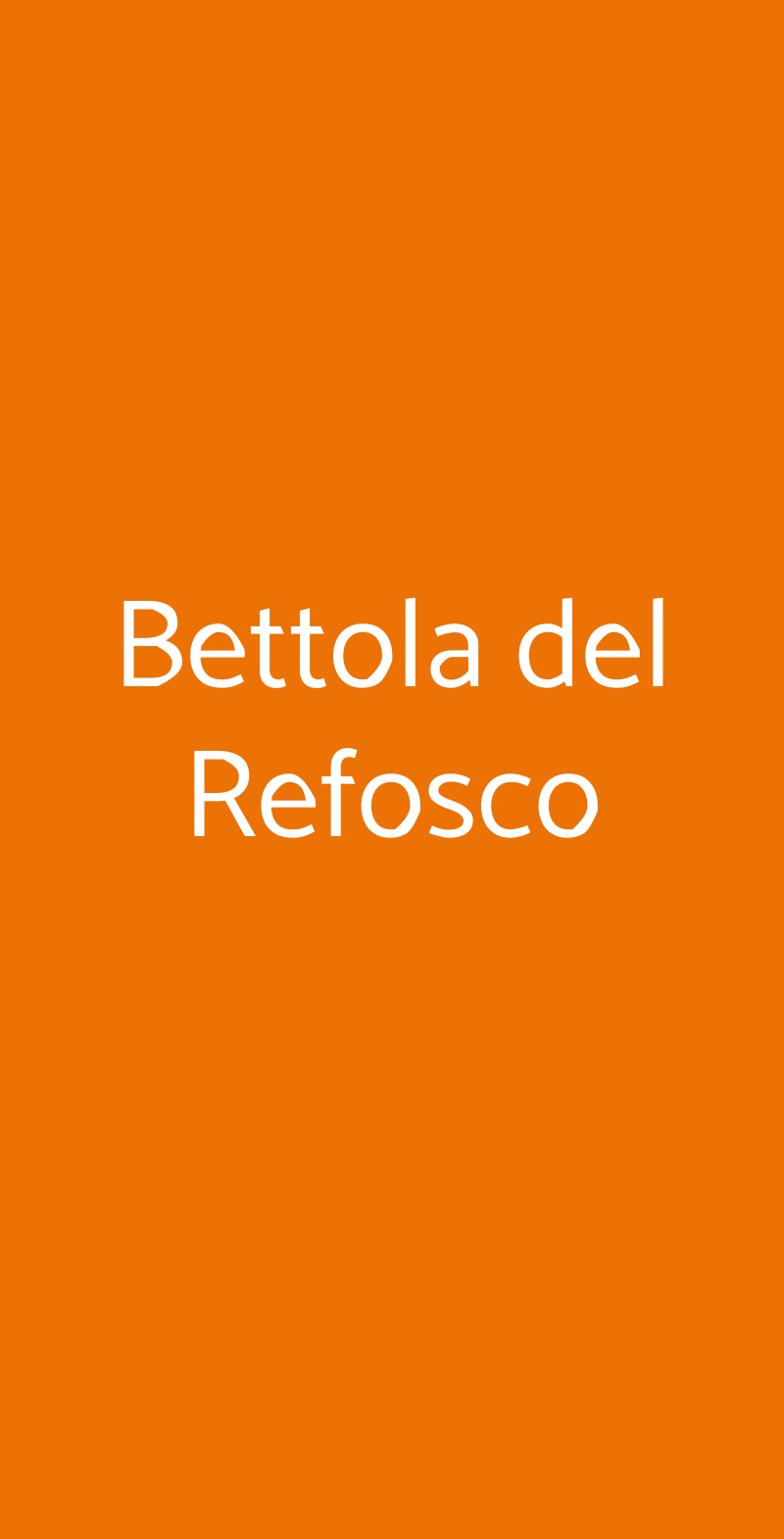 Bettola del Refosco Montegrotto Terme menù 1 pagina
