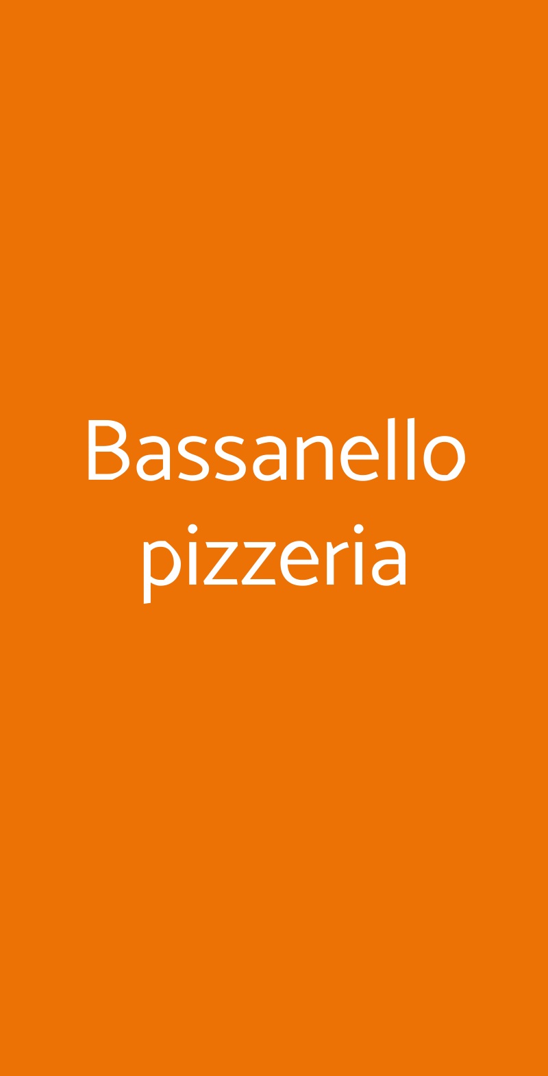 Bassanello pizzeria Padova menù 1 pagina