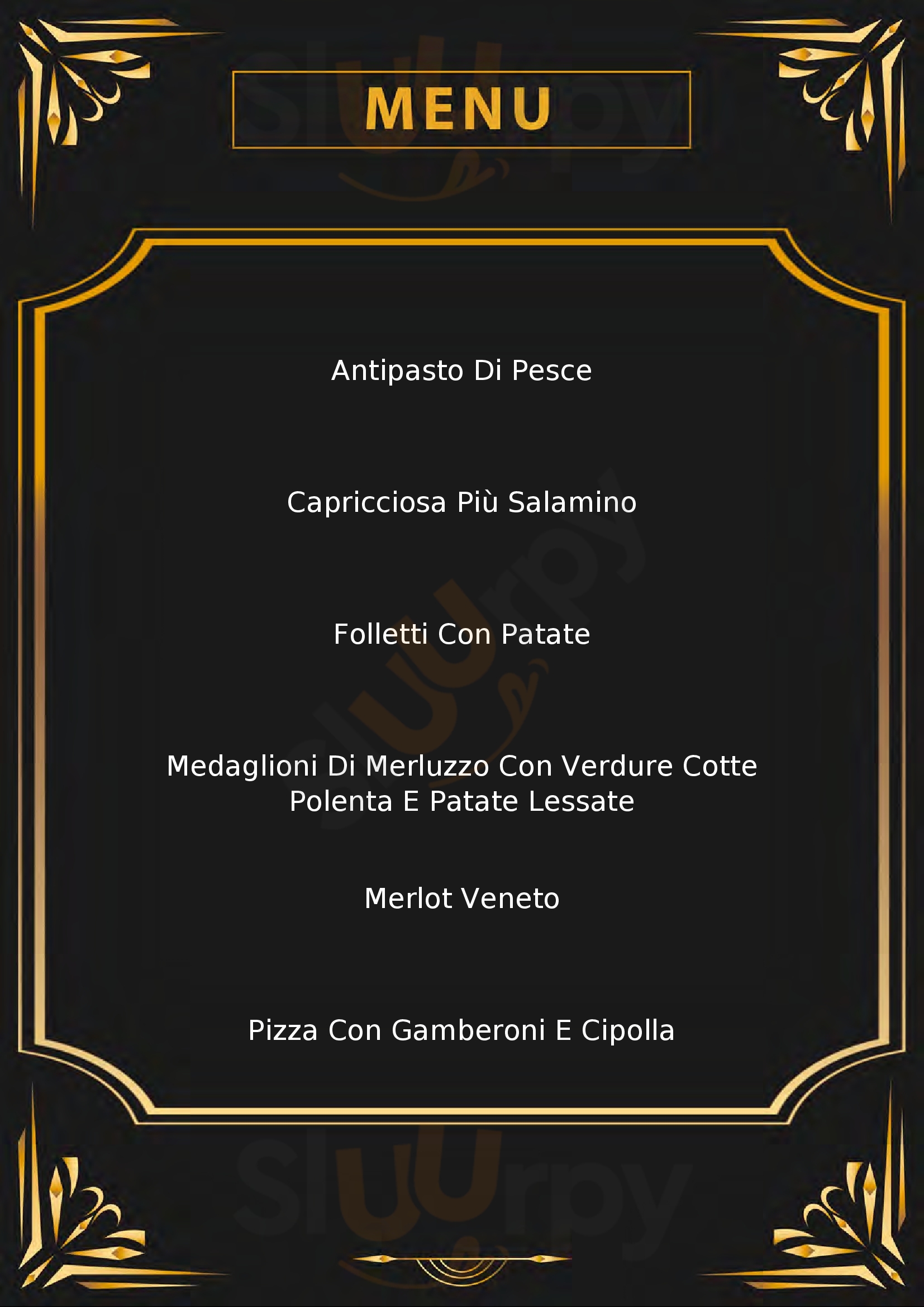 Pizzeria Trattoria Canova Rossano Veneto menù 1 pagina