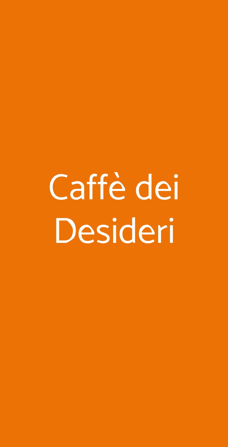 Caffè dei Desideri Padova menù 1 pagina