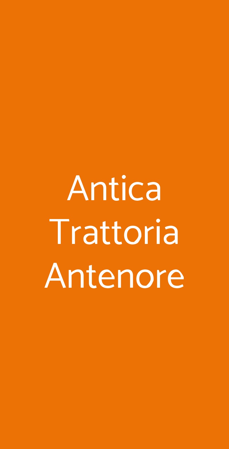 Antica Trattoria Antenore Torreglia menù 1 pagina