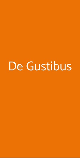 De Gustibus