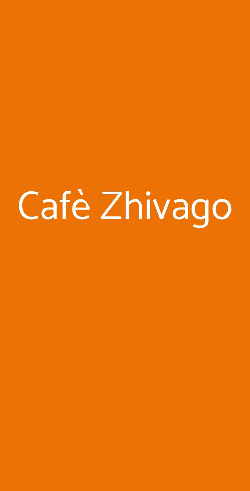 Cafè Zhivago Due Carrare menù 1 pagina