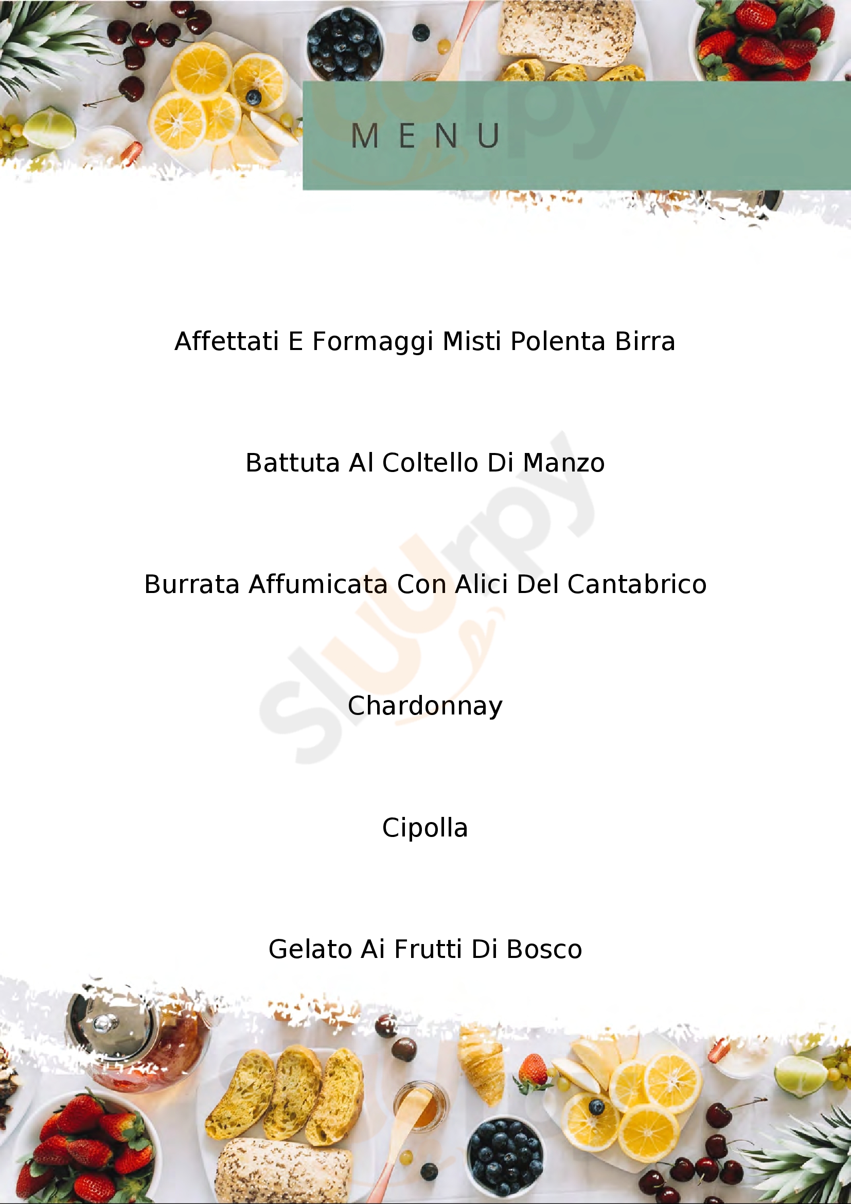 Clanfe Pozzuolo del Friuli menù 1 pagina
