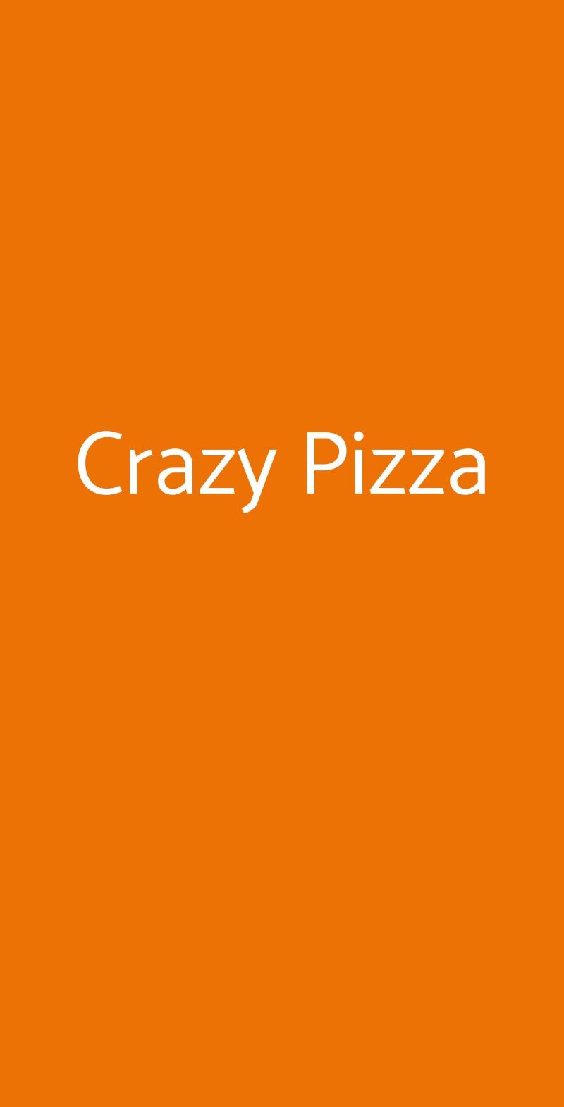 Crazy Pizza Padova menù 1 pagina