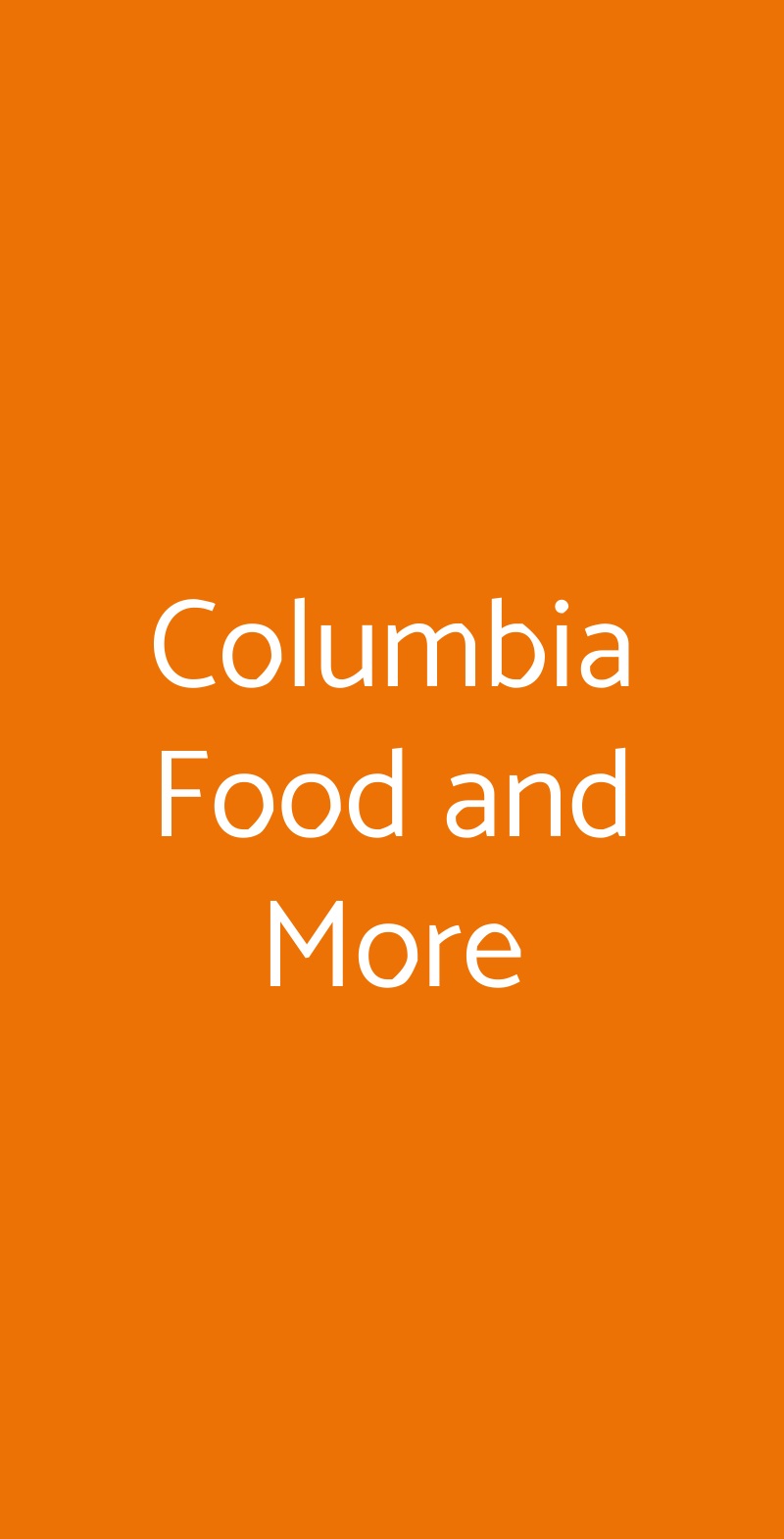 Columbia Food and More Santa Giustina in Colle menù 1 pagina