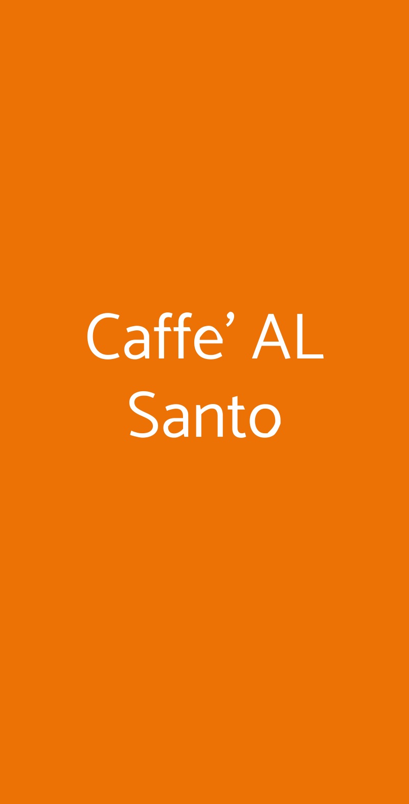 Caffe' AL Santo Padova menù 1 pagina