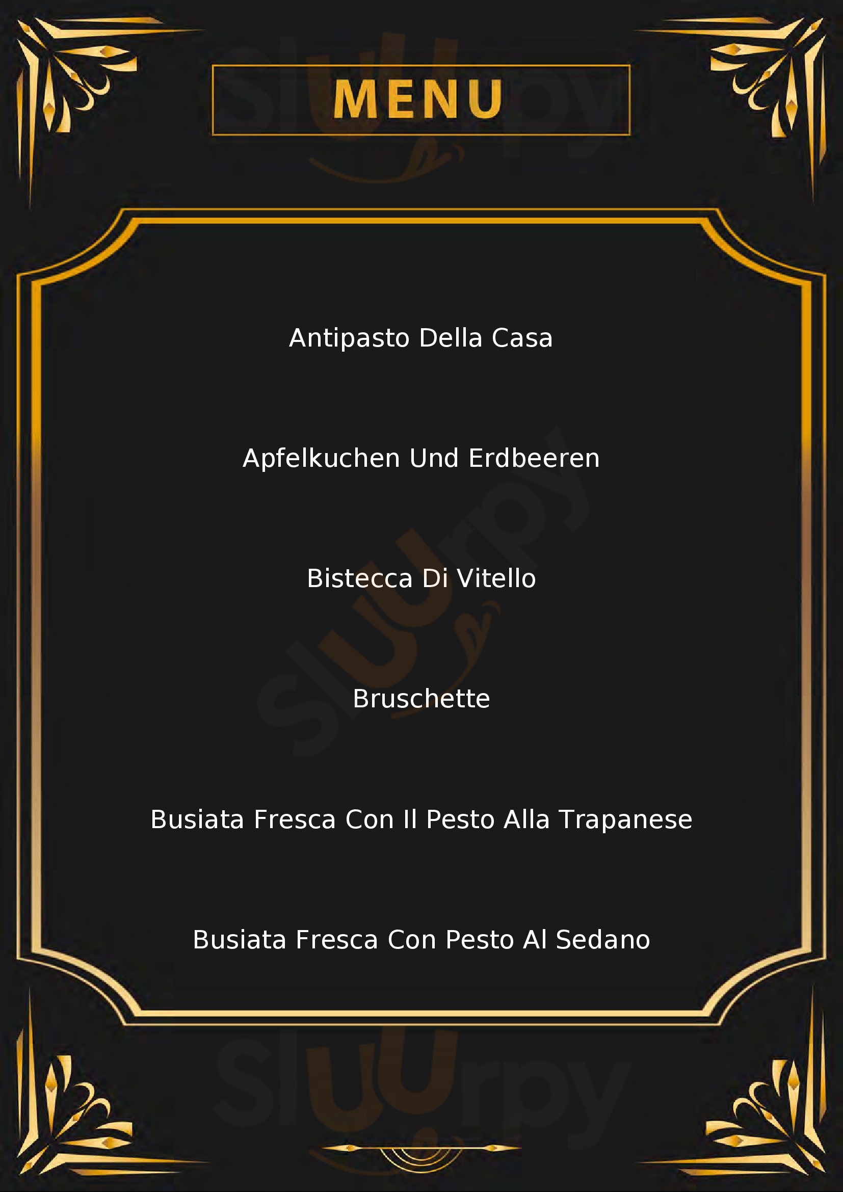 La Casetta Home Restaurant Buseto Palizzolo menù 1 pagina