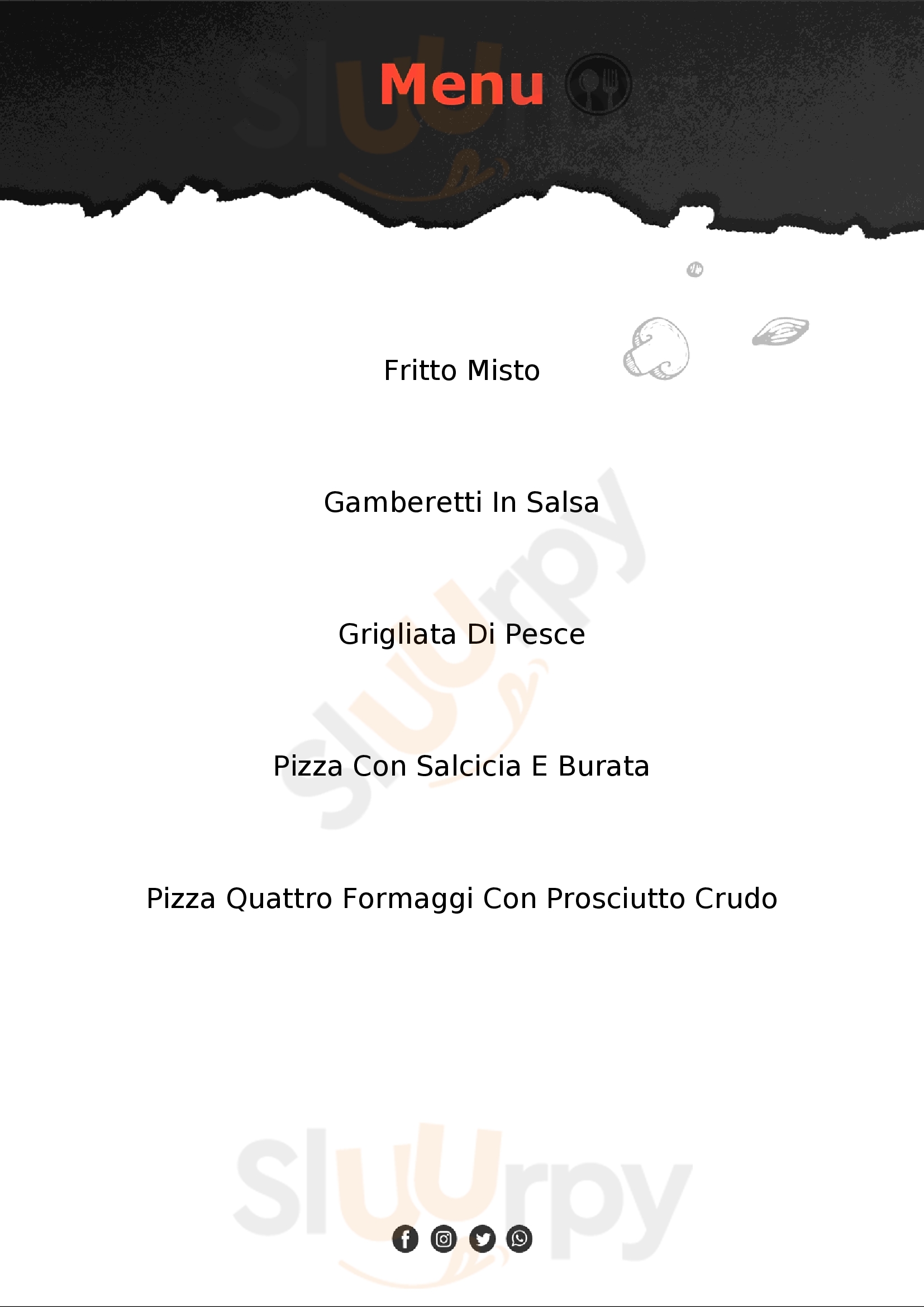 Osteria Pizzeria Zeus Genola menù 1 pagina