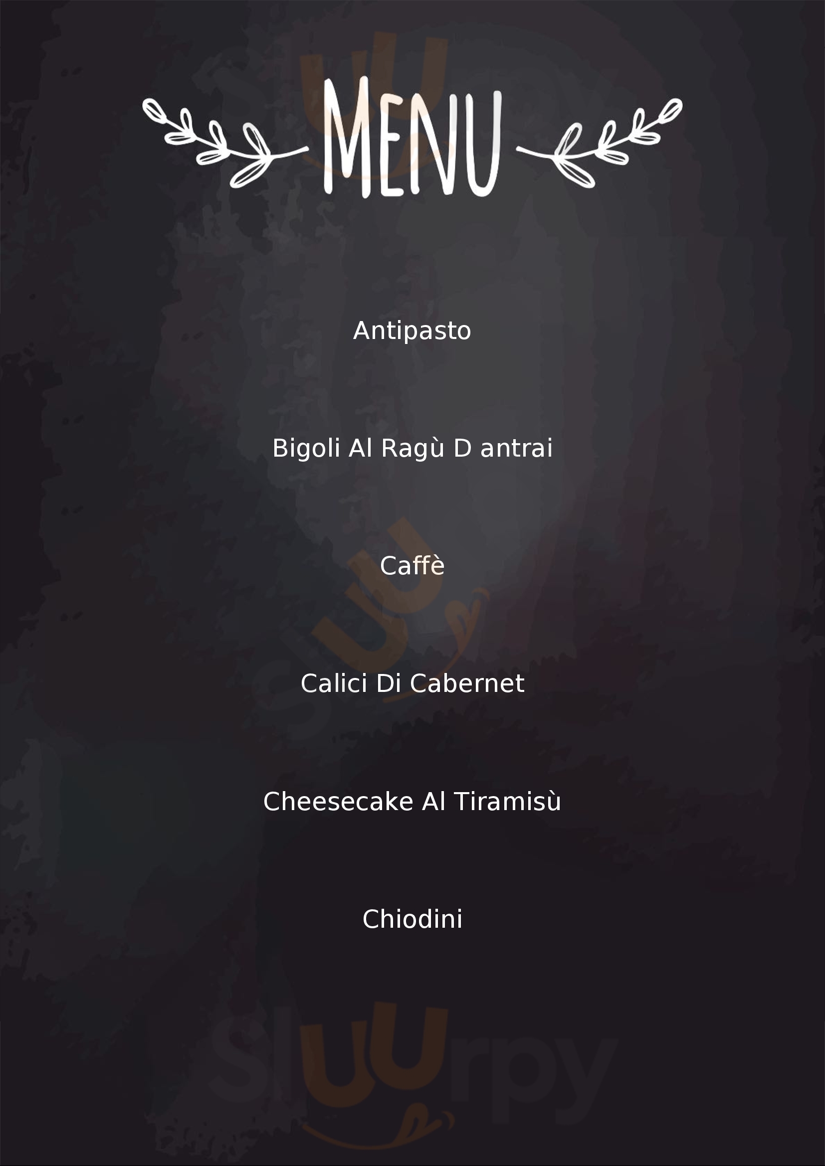 Osteria da Chino Segusino menù 1 pagina