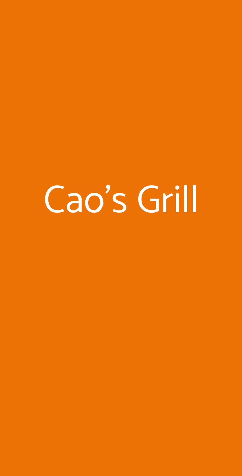 Cao's Grill Cantu menù 1 pagina