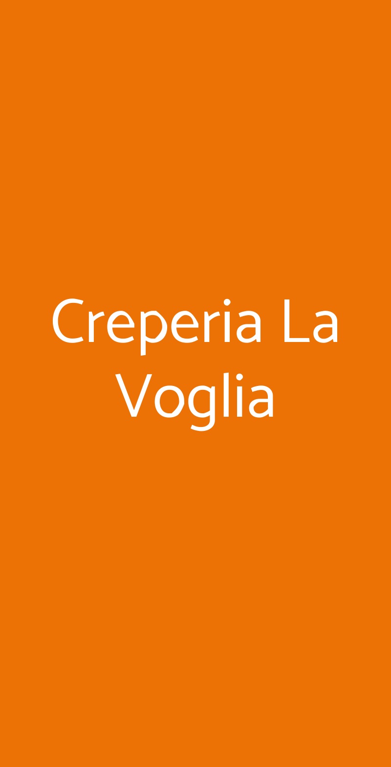 Creperia La Voglia Padova menù 1 pagina