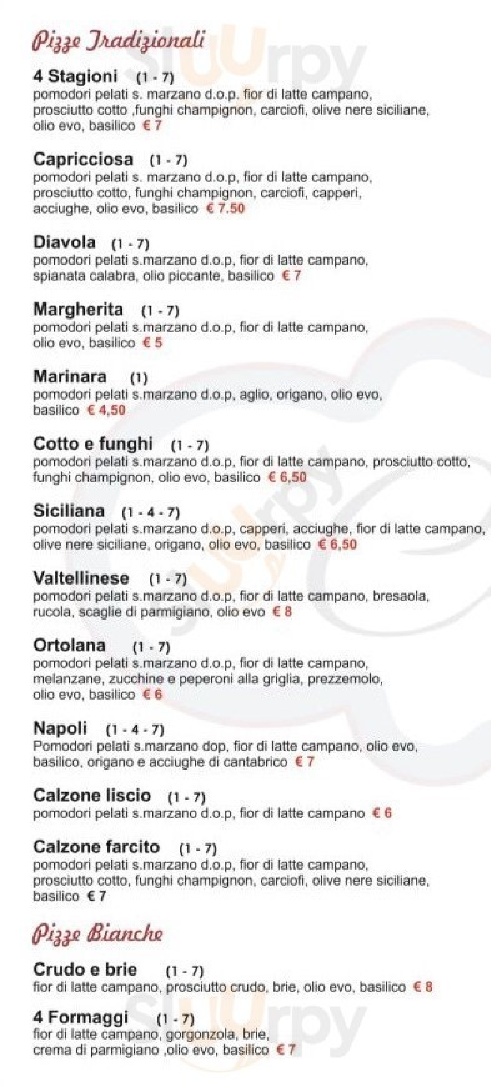 Casa Mia Pizzeria Italiana Albizzate menù 1 pagina