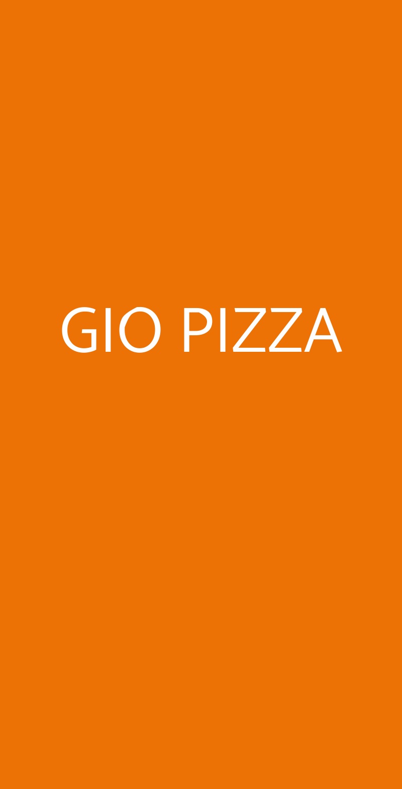 GIO PIZZA Genova menù 1 pagina