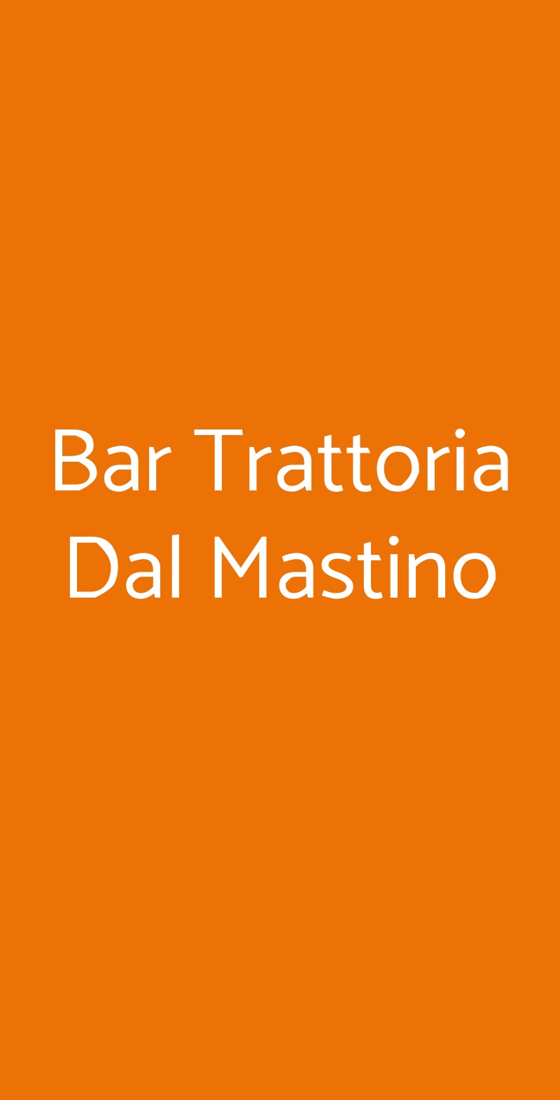 Bar Trattoria Dal Mastino Padova menù 1 pagina