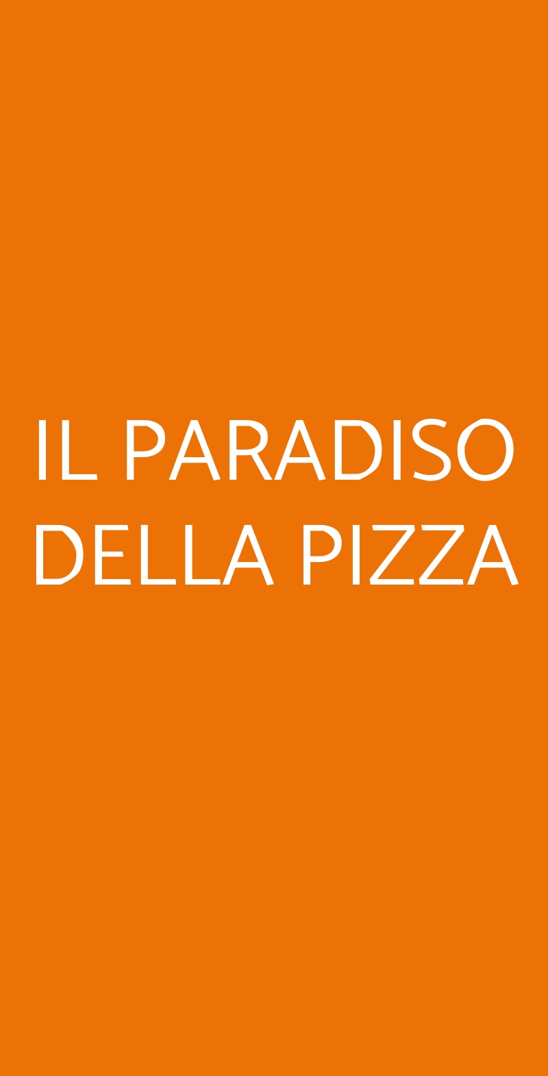 IL PARADISO DELLA PIZZA Genova menù 1 pagina