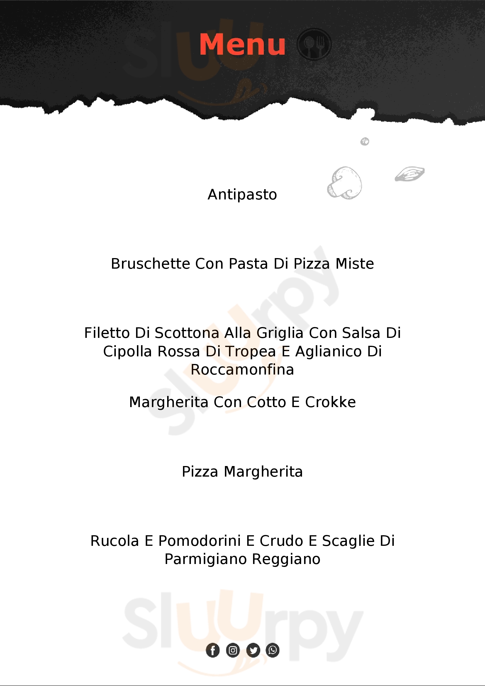 Ristorante Pizzeria White Stone Marzano Appio menù 1 pagina
