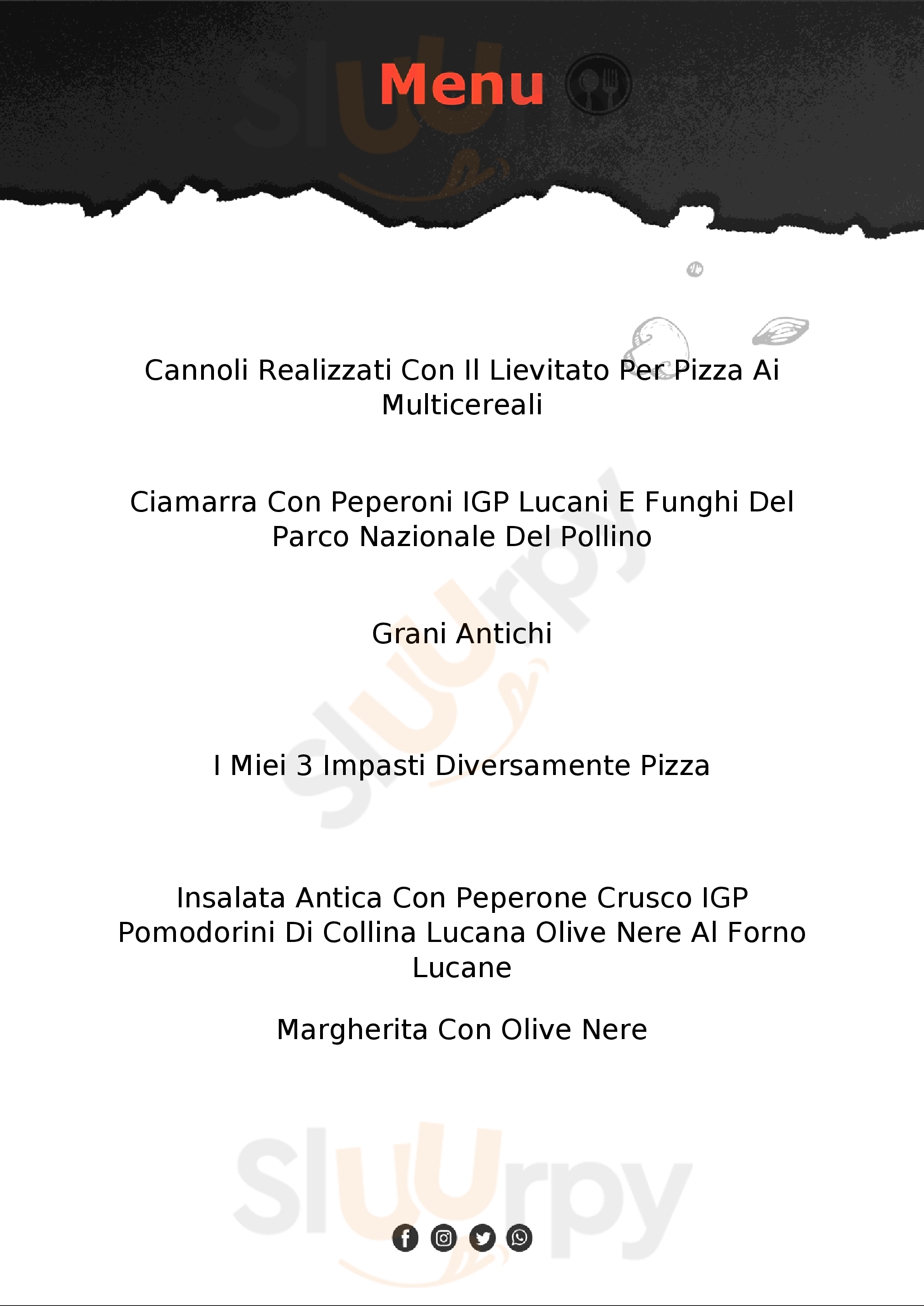La Torre ristorante pizzeria Chiaromonte menù 1 pagina