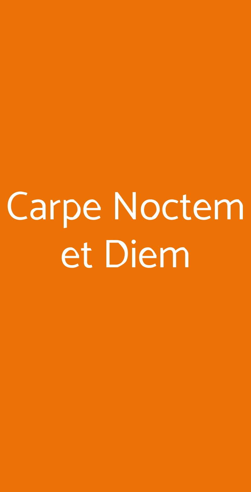 Carpe Noctem et Diem Bra menù 1 pagina