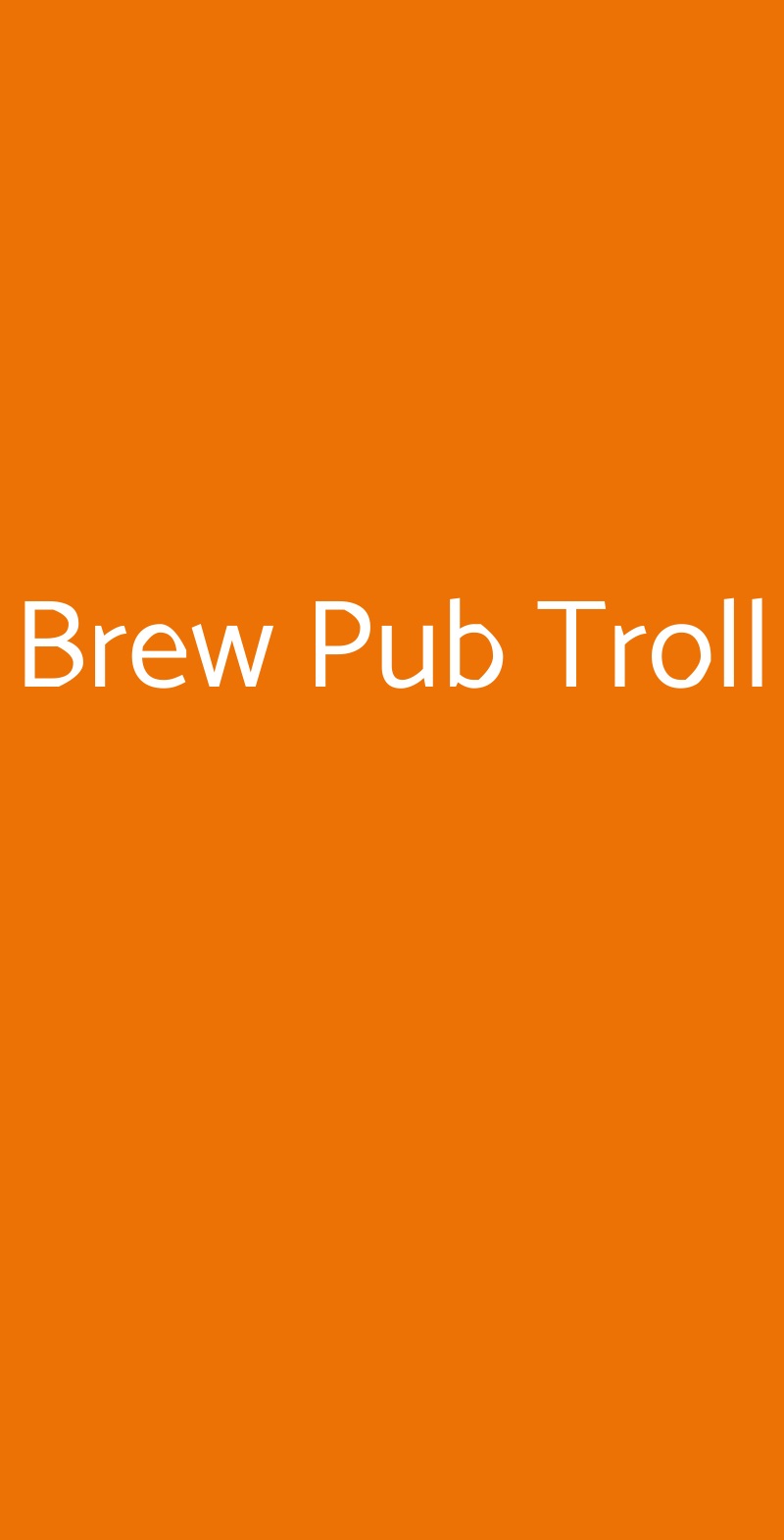 Brew Pub Troll Vernante menù 1 pagina