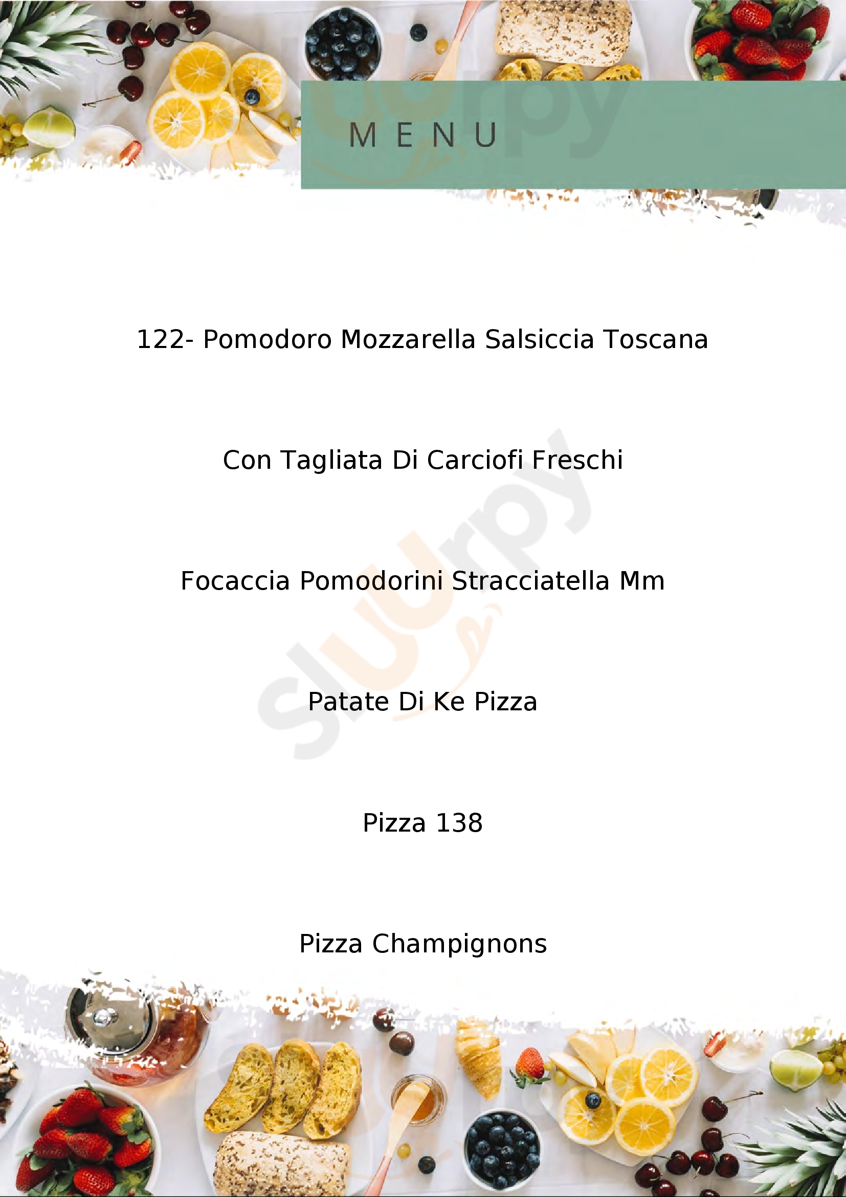KE Pizza Milano menù 1 pagina