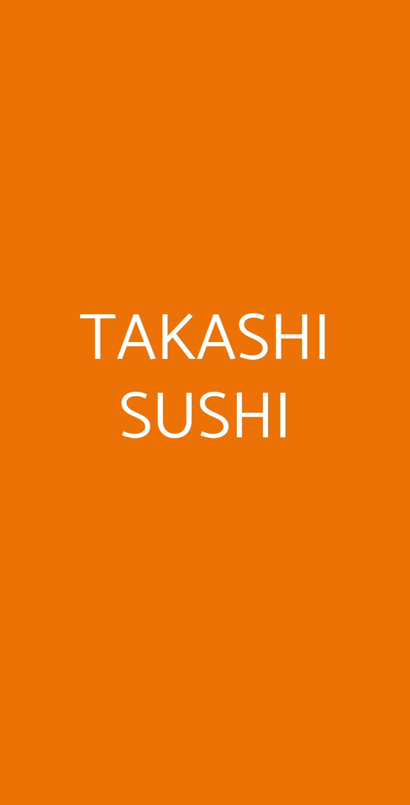 TAKASHI SUSHI Genova menù 1 pagina