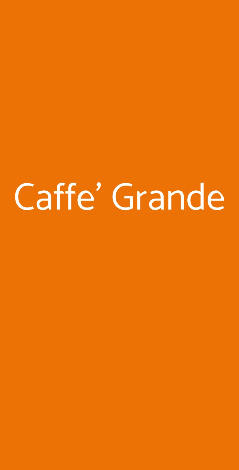 Caffe' Grande Rivergaro menù 1 pagina