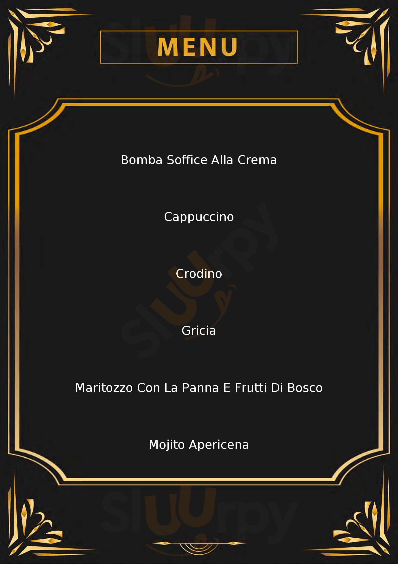 Caffè Fiorenza Roma menù 1 pagina